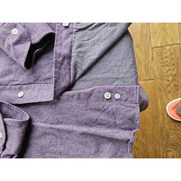 Ledbury Chambrey Fine Shirtmaker Men's Button Down Shirt Purple Size Medium - Picture 6 of 8